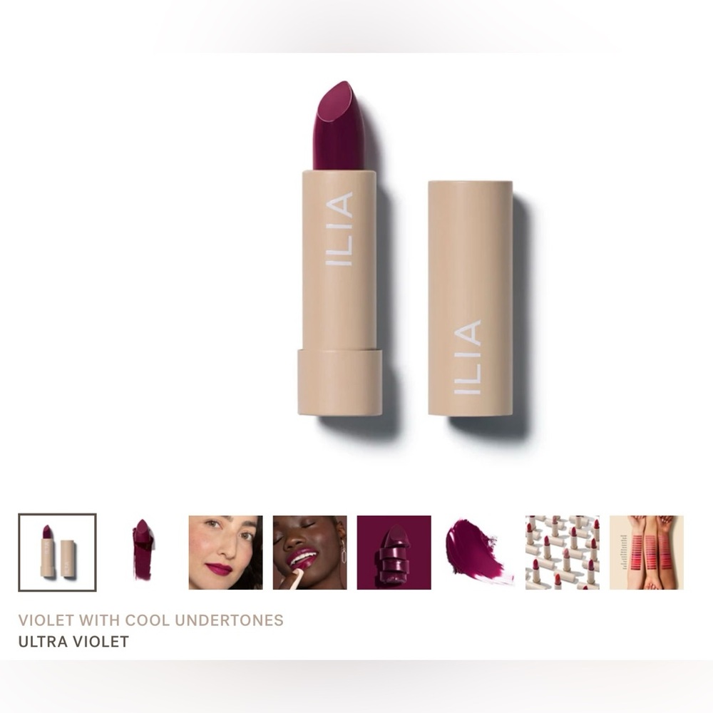 NWB ILIA  Balmy Tint Hydrating Lip Balm - Rich Violet
